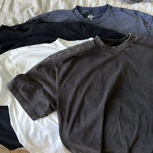 Men’s Hollister Heavyweight Boxy Fit T-Shirt. Set of 4. XL.